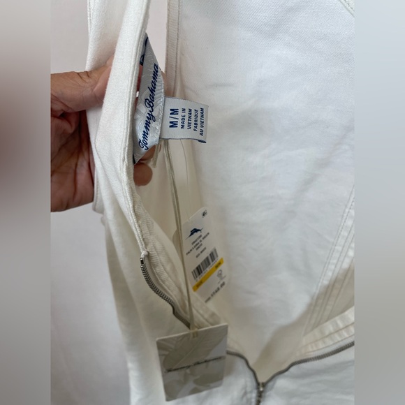 TOMMY BAHAMA Size medium Palm-A-Dora Sleeveless Sheath Dress In white NWT - Picture 8 of 8